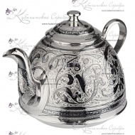 Чайник из серебра серия "Кубачи" на 1 л  1427