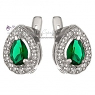 Серьги из серебра "Капелька" 6814/8