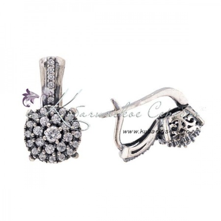 Серьги с цирконом, коллекция VАмпир (Новинка)