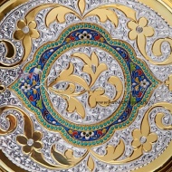 Поднос с эмалью, арт №1113