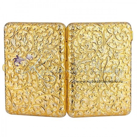 Портсигар с позолотой 