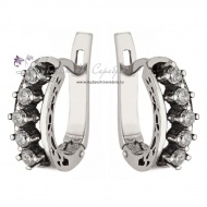 Серьги из серебра с цирконами 6817/1