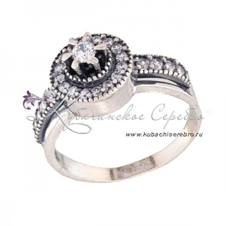 Кольцо с цирконами, коллекция VАмпир (Новинка)