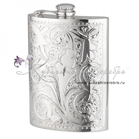 Фляга серебряна без черни на 170 мл 
