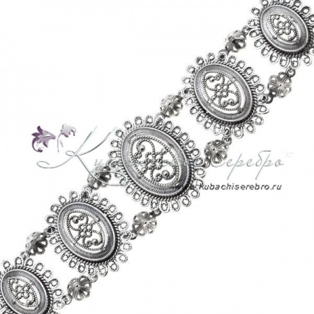 Браслет серебряный с филигранью (Новинка)