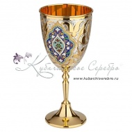 Набор бокалов с позолотой и горячей эмалью на 300 мл , арт №1373/1