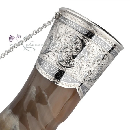 Рог быка с питьевой чашей! 