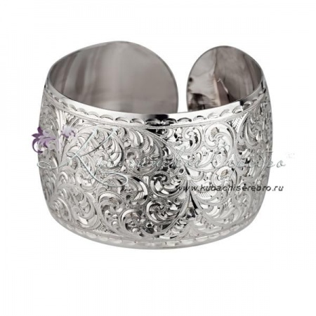 Браслет серебряный без чернения 