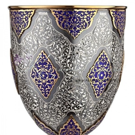 Кубок с позолотой и горячей эмалью на 750 мл