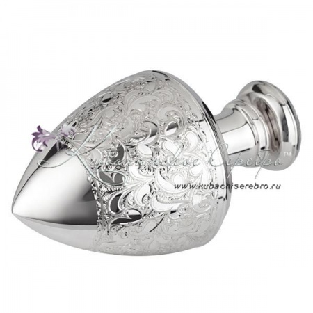 Графин без черни с деревянной подставкой 925 пробы на 890 мл , арт №6613  Графин без черни с деревянной подставкой 925 пробы на 890 мл