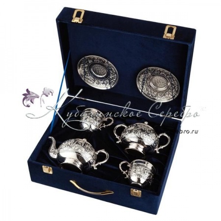 Чайный набор с чернением на 2 персоны (Новинка)