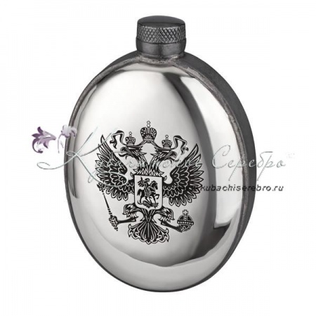 Фляга Россия & Кремль с оксидированием на 180 мл 