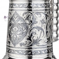 Кружка пивная из серебра на 910 мл , арт №7193