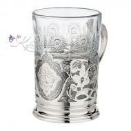 Подстаканник из серебра с литой ручкой  8032 