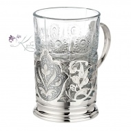 Подстаканник с чернением и литой ручкой  8031  