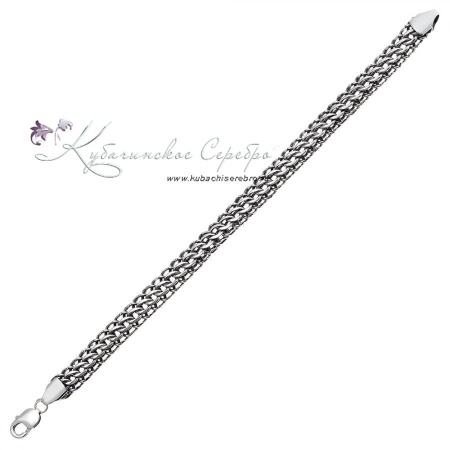 Браслет серебряный Кобра , ширина 1,1 см