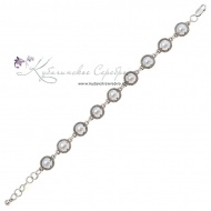 Браслет серебряный с жемчугом (Новинка) 4988 