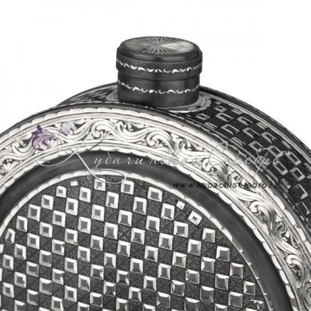 Серебряный подарочный набор с оксидированием, арт №7102  Серебряный подарочный набор с оксидированием