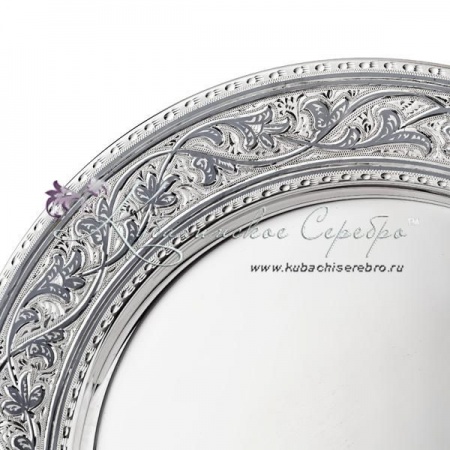 Тарелка большая с чернением, арт №6699  Тарелка большая с чернением