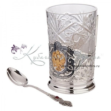 Подстаканник серия  Подстаканник серия Россия + ложка
