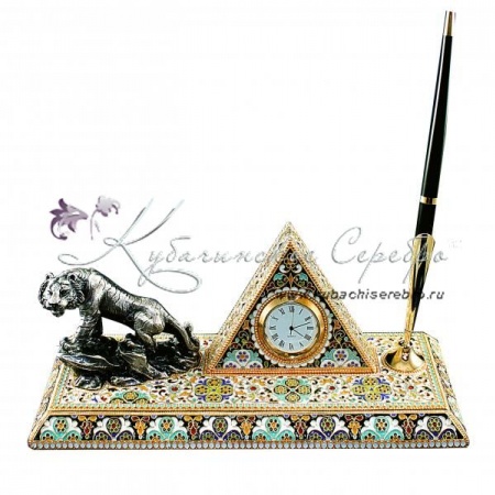 Набор настольный с позолотой и горячей эмалью!, арт №2243 Набор настольный с позолотой и горячей эмалью!