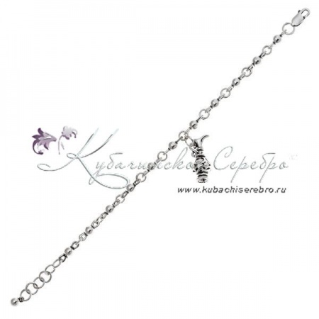 Браслет серебряный с кувшинчиком 