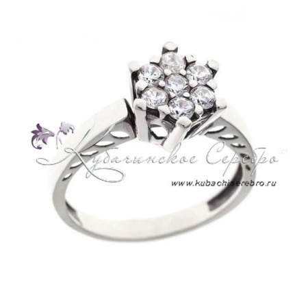 Кольцо серебряное Брызги шампанского