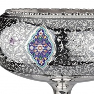 Фруктовница с горячей эмалью , арт №4997