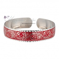 Браслет с красной холодной эмалью 3332 
