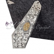 Большая рамка с позолоченными выпиленными вставками , арт №6931