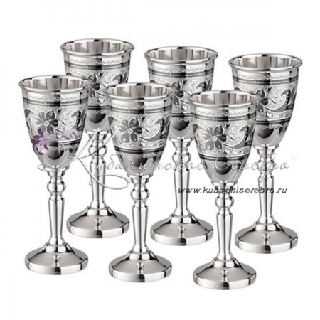 Серебряные водочные рюмки серия Кубачи на 30 мл (Новинка)