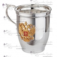 Кружка серия "Россия" 999 пробы на 290 мл (Новинка) 8336/1