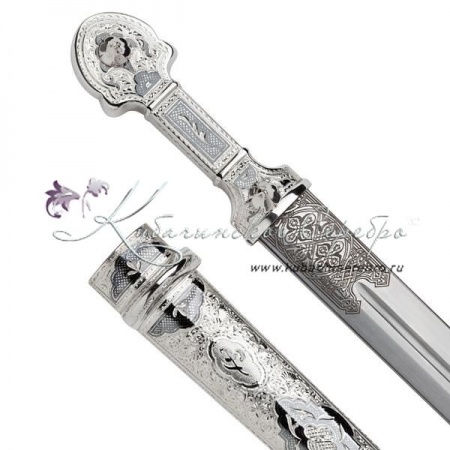 Кинжал серебряный, 41 см