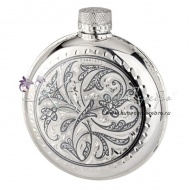 Фляга с чернью серии "Кубачи" на 140 мл (Новинка) 3117