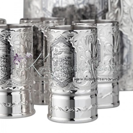 Набор фляга + 6 стопок Охотник 