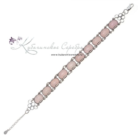 Браслет с розовым кварцем 