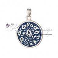 Кулон мини с синей холодной эмалью (Новинка) 6994