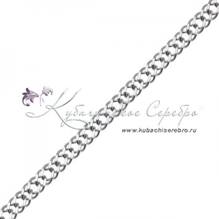 Цепь серебряная Ромб двойной граненый, ширина 7 мм