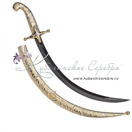 Сабля с позолотой, 73 см, с дамасской сталью! 