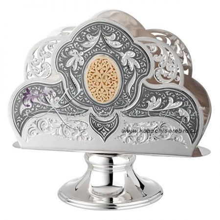 Салфетница с чернением и вставкой 