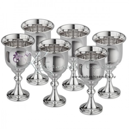 Набор гладких рюмок из 999 пробы на 40 мл 