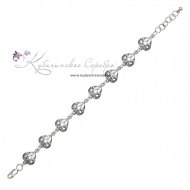 Браслет филигранный "Сердце"  4998 