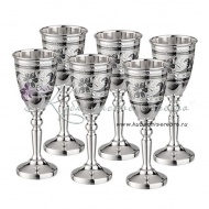 Серебряные водочные рюмки серия "Кубачи" на 30 мл (Новинка) 7017/1