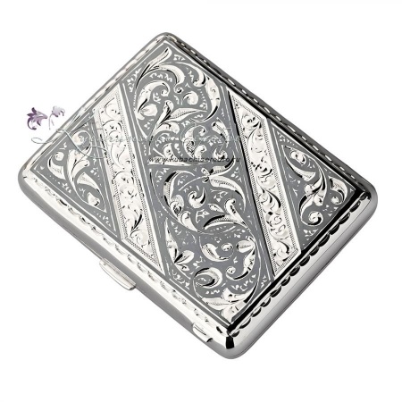 Портсигар серебряный с чернью (Новинка)
