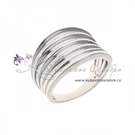 Кольцо серебряное Волна 1 