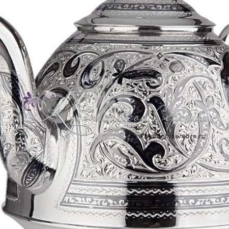 Чайник из серебра серия Кубачи на 1 л 