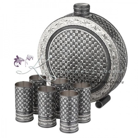 Серебряный подарочный набор с оксидированием, арт №7102  Серебряный подарочный набор с оксидированием