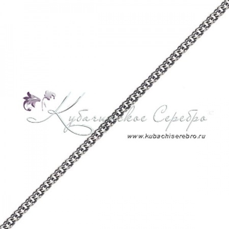 Серебряная цепь средняя, длина 54 см, ширина 5 мм