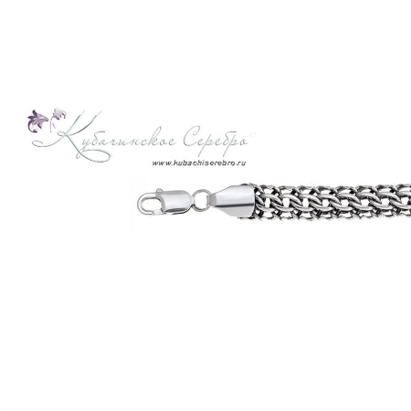 Браслет серебряный Кобра, ширина 1 см 