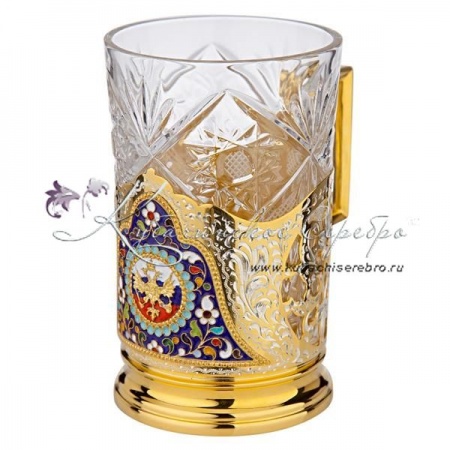 Подстаканник с эмалью серия Россия 